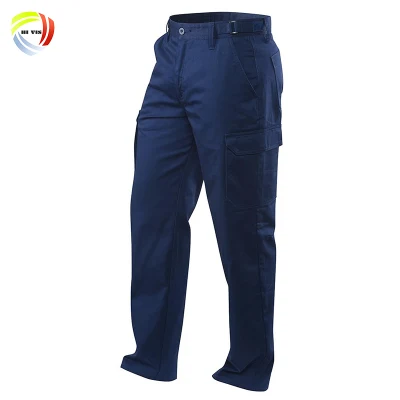 Calças cargo personalizadas de cor sólida calças longas masculinas calças cargo azuis marinhos anti